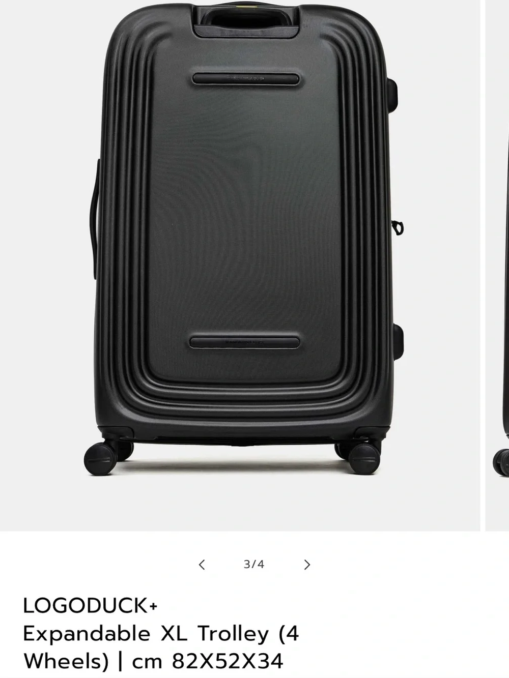 Mango Duck Black Suitcase + Expandable XL Trolley